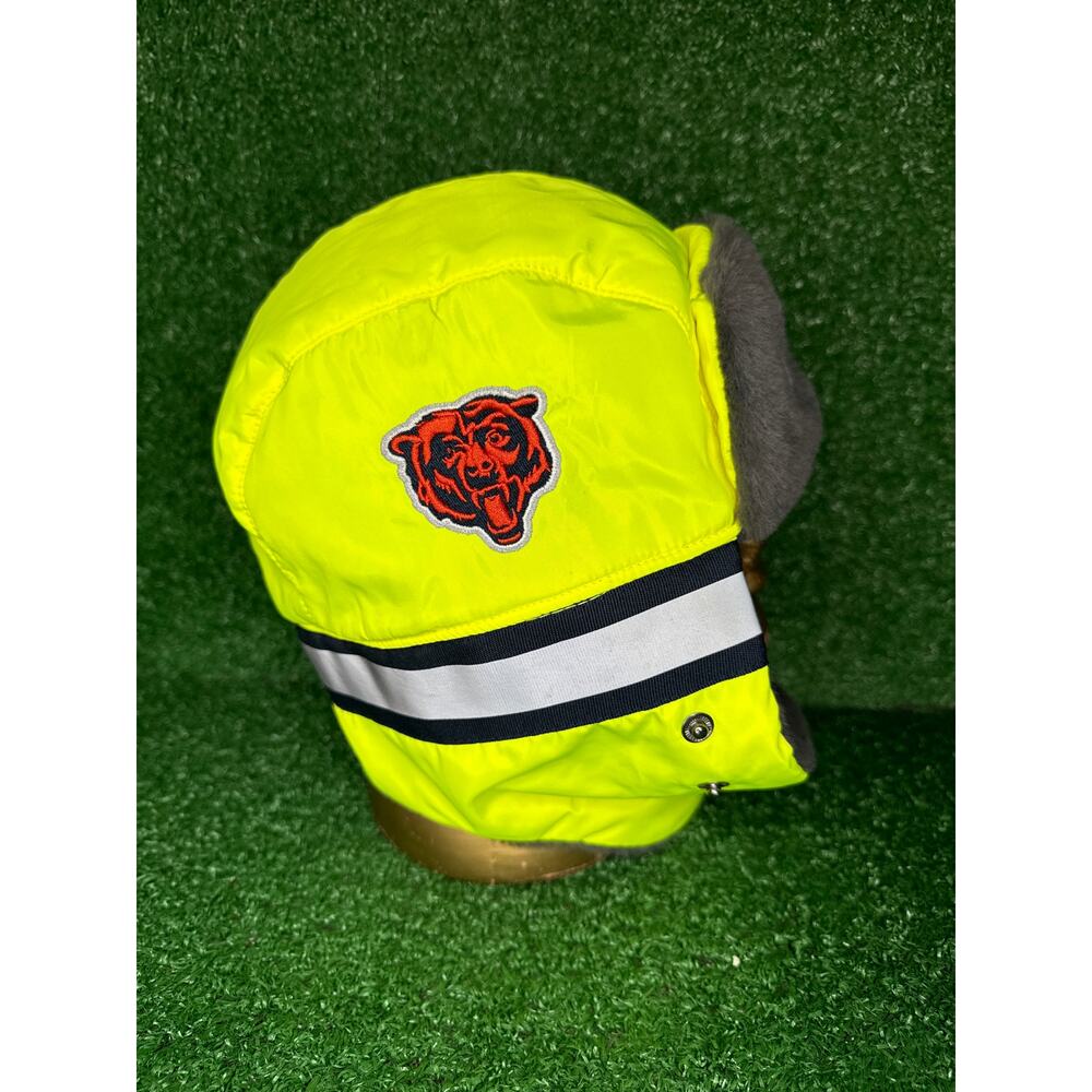 Chicago Bears Buffalo Outdoors Hi-Vis Safety Aviator Winter Hat - Picture 4 of 8